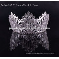 Fancy Haarzusätze voller runder Rhinestone Braut-Tiara Hochzeit Haar Krone